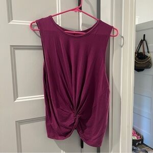 Lululemon Athletica Red Sleeveless Tie Front Tank Top